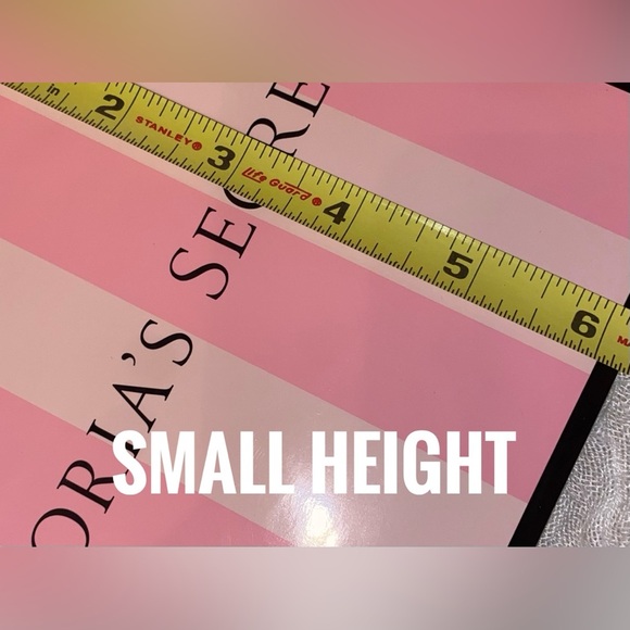 Victoria’s Secret Large & Small Glossy Paper Shopping Gift Bags Pink Stripe 2 PK - Picture 7 of 8